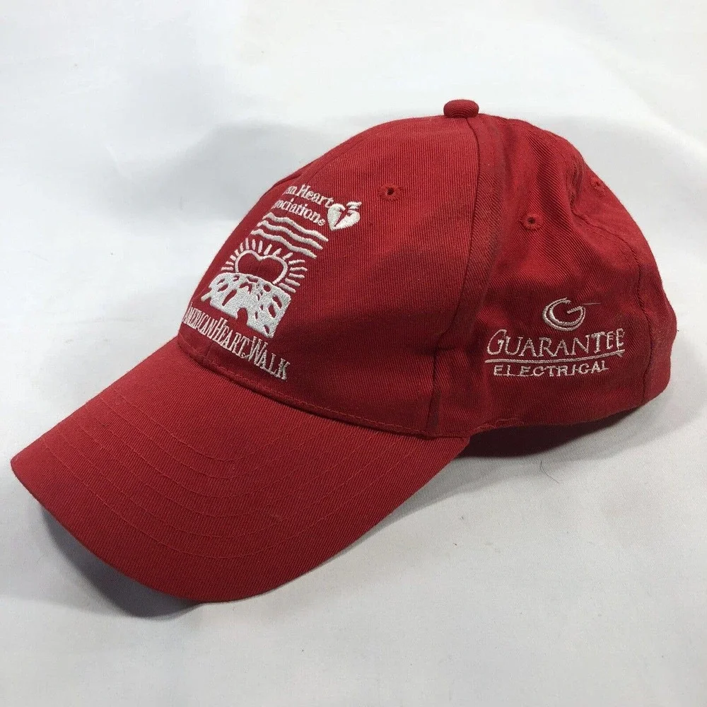 American Heart Association Heart Walk Hat Cap Snapback Red Fighting Back OSFM